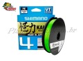 Linha Shimano Kairiki 4X Verde Multifilamento 0,28mm com 300 Metros