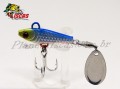 Isca MD Jigs Spinner Black Hawk - 3,5cm 14g Cor Prata/Azul