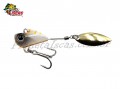 Isca Yara Little Spin Colher Folha - 3cm 16g Cor 74 Branco c/ Laranja