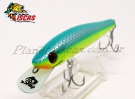 Isca Strey Lendria 90F - 9cm 13g 25600 Azul/Prata/Amarelo