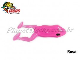 Isca Monster 3X Paddle Frog 9,5cm Cor Rosa (Embalagem c/ 04 Peas)