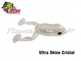 Isca Monster 3X Paddle Frog 9,5cm Cor Ultra Shine Cristal (Embalagem c/ 04 Peas)