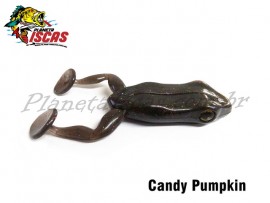 Isca Monster 3X Paddle Frog 9,5cm Cor Candy Pumpkin (Embalagem c/ 02 Peas)