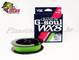 Linha YGK G-Soul Grand PE WX8 4.0 0,35mm 55lb 150 mt Verde