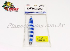 Isca Albatroz Jumping Jig Dragon 21g Cor Blue/Silver/Glow