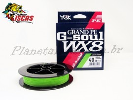Linha YGK G-Soul Grand PE WX8 2.5 0,27mm 40lb 150 mt Verde