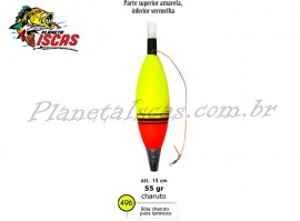 Bia Torpedo Baro Charuto N496 Para Luz Qumica - 15cm 55g Amarela/Vermelha